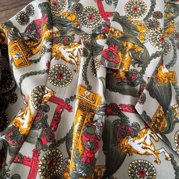 Vintage Ladies made in USA Frayne blouse with horse pattern size vintage 14 - Picture 5 of 9